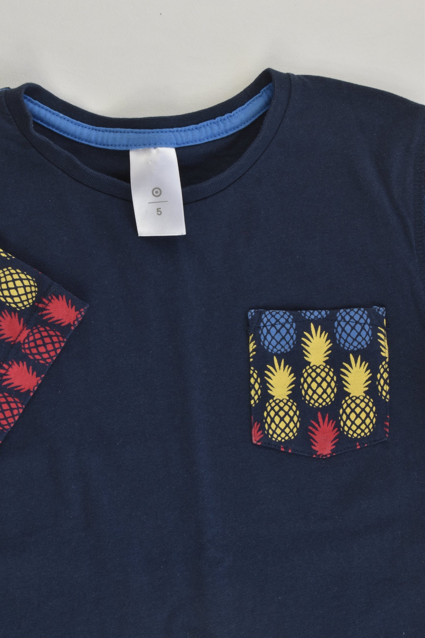 Target Size 5 Pineapples Sleeves and Pocket T-shirt
