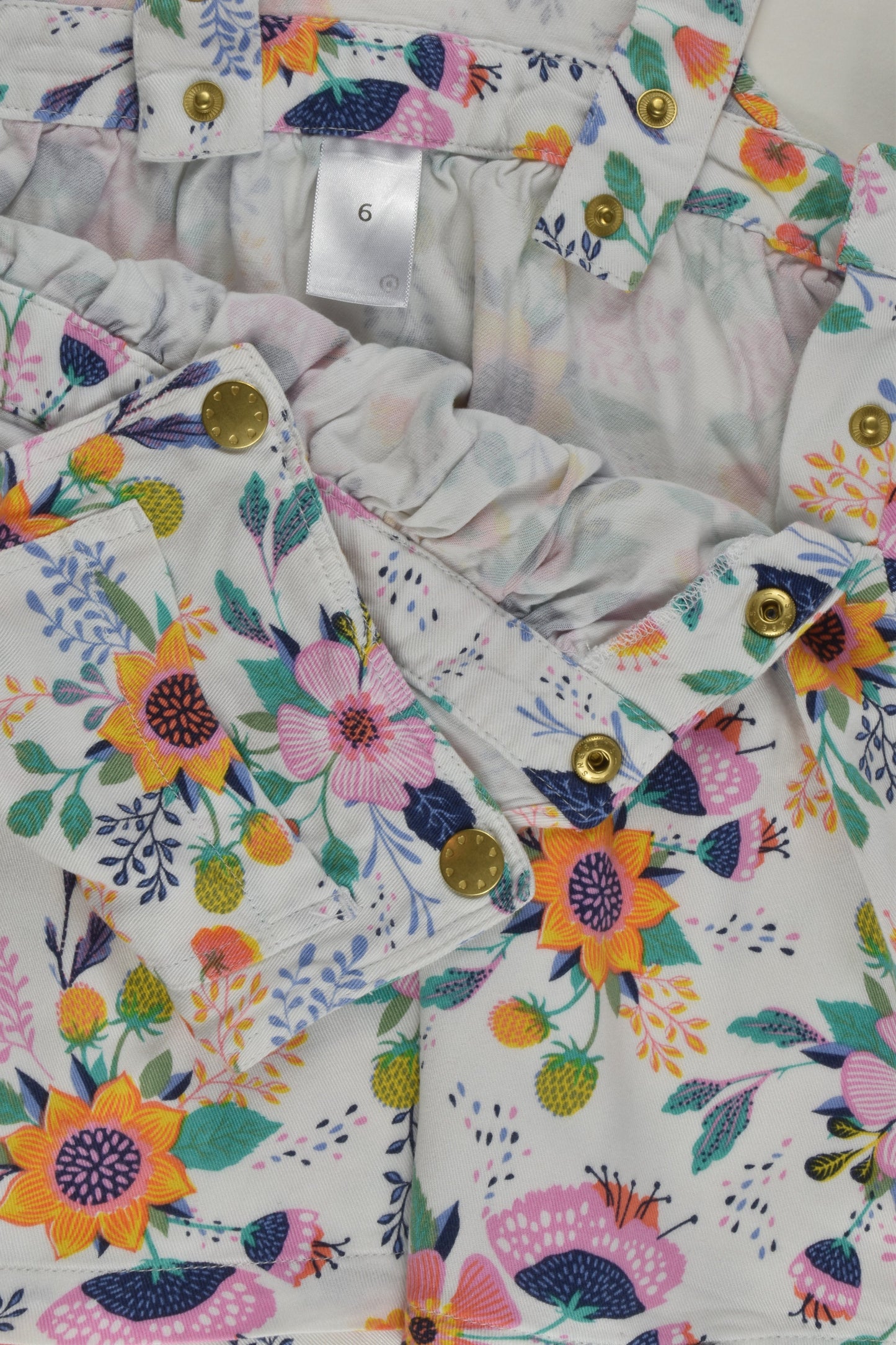 Target Size 6 Floral Viscose Pinafore Dress