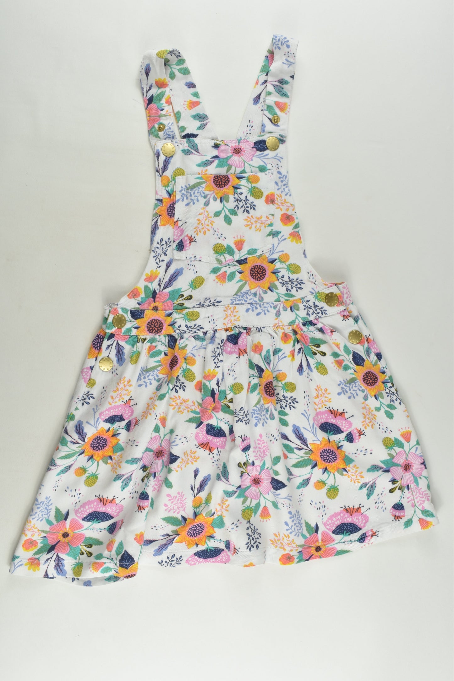 Target Size 6 Floral Viscose Pinafore Dress