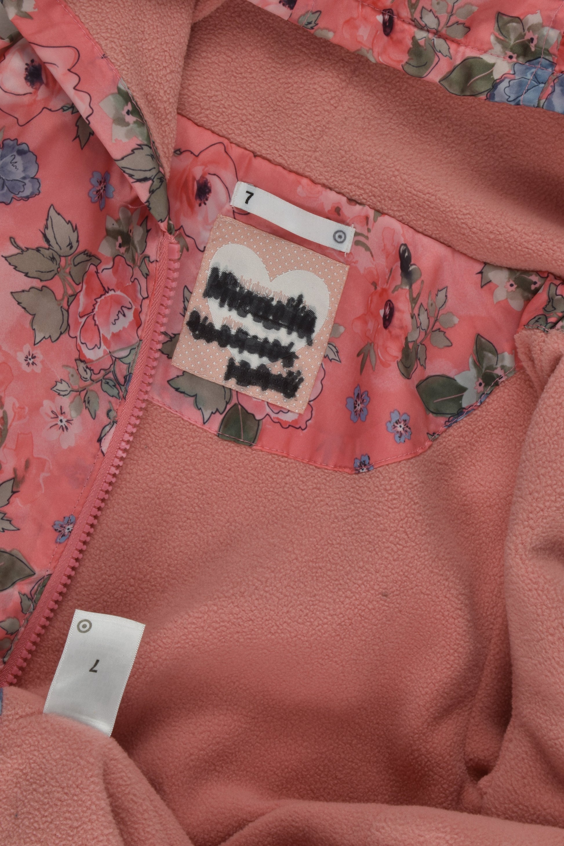 Target Size 7 Fleece Lined Floral Jacket