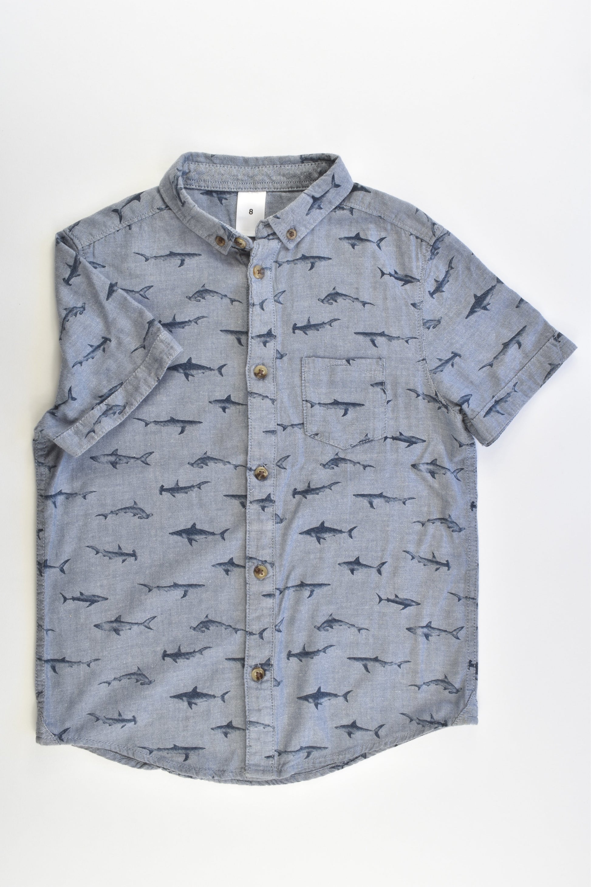 Target Size 8 Sharks Collared Shirt