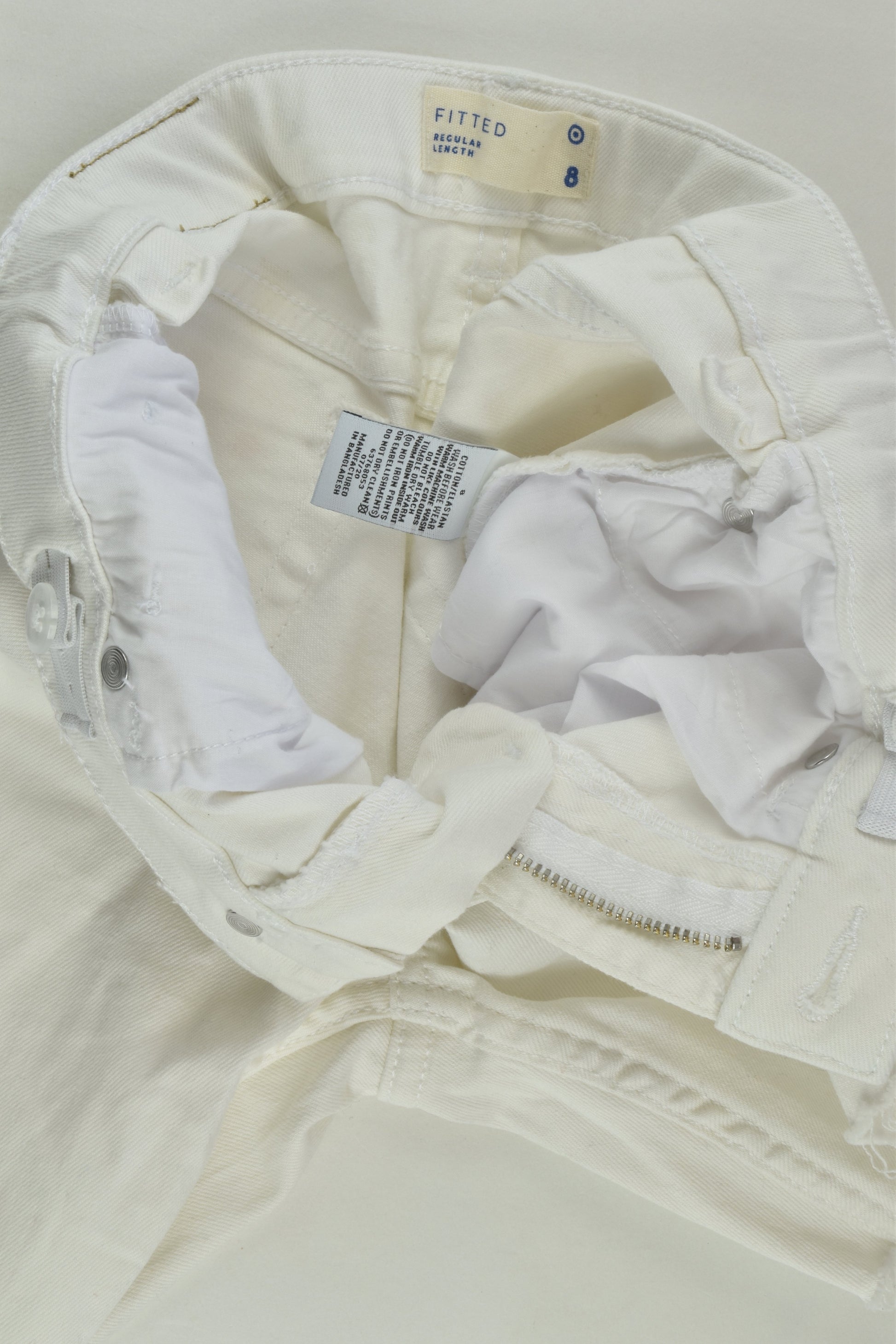 Target Size 8 Stretchy White Denim Shorts
