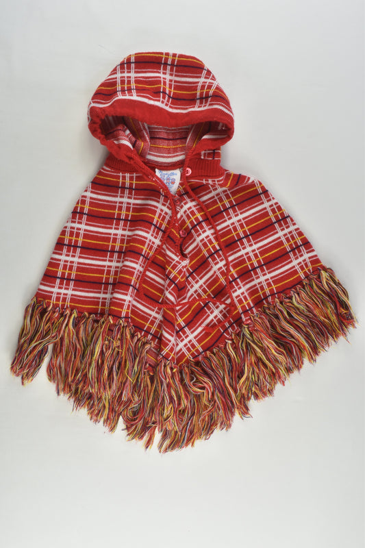 Team'ettes Size 1 Checked Vintage Poncho
