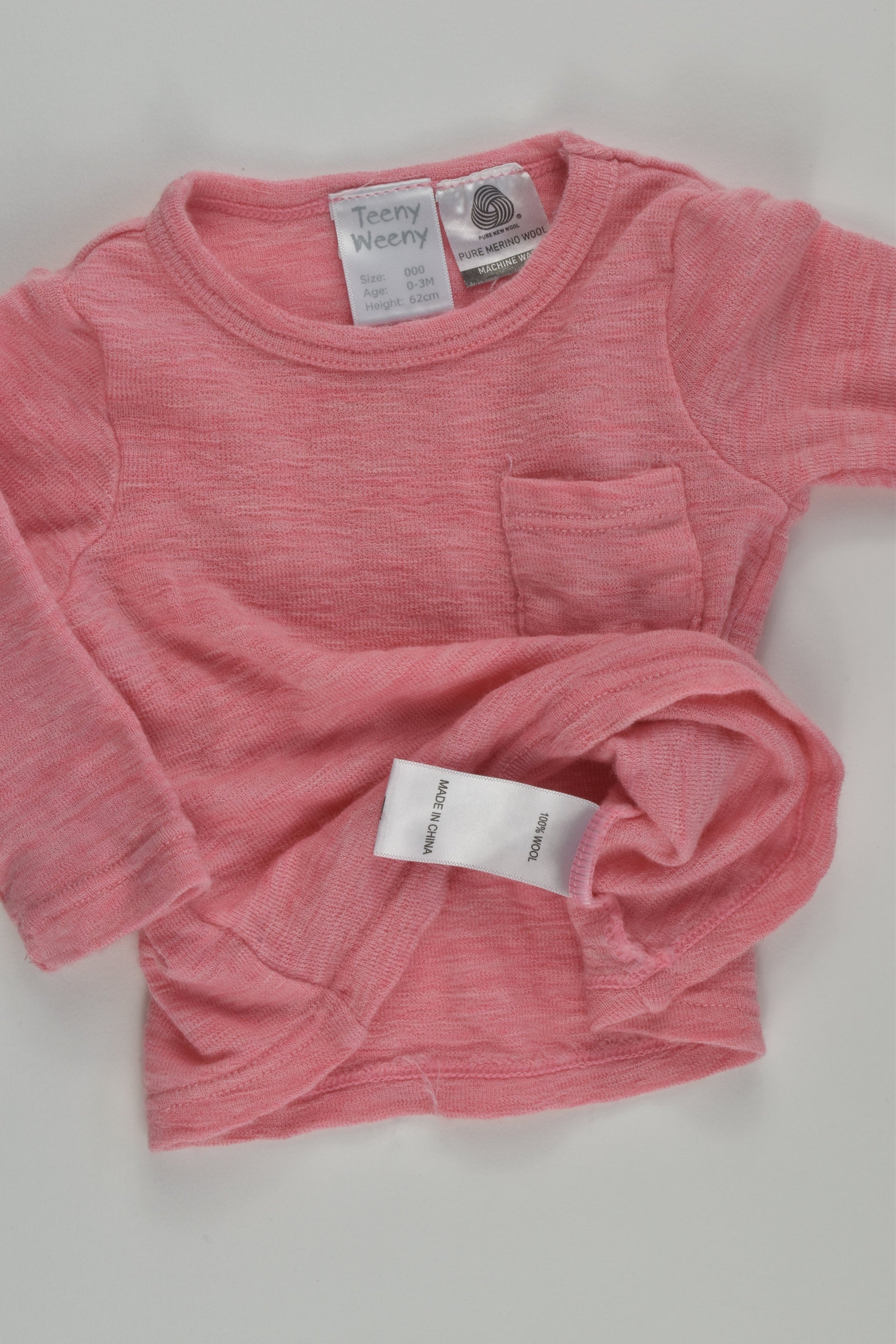 Teeny Weeny Size 000 Merino Wool Top