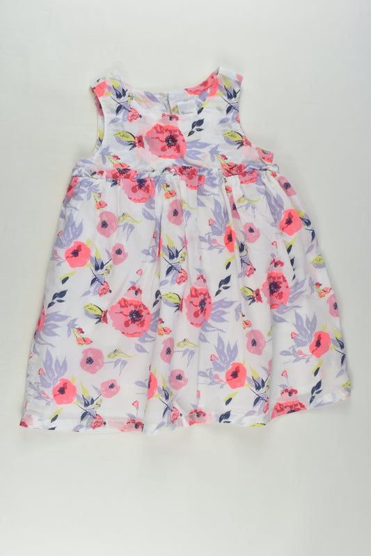 Teeny Weeny Size 2 (98 cm) Lined Floral Dress