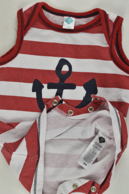 Tex Baby Size 000 (3 months) Nautical Short Romper