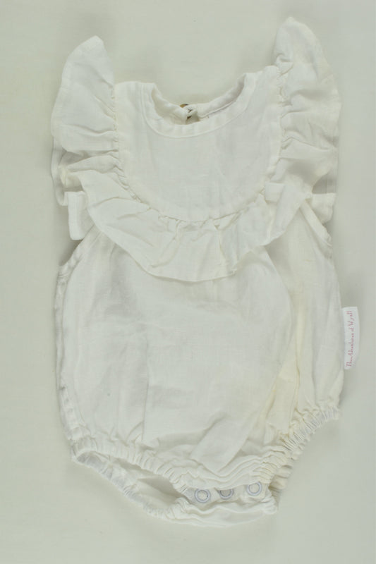 The Adventures of Wyatt Size 000 Linen Romper