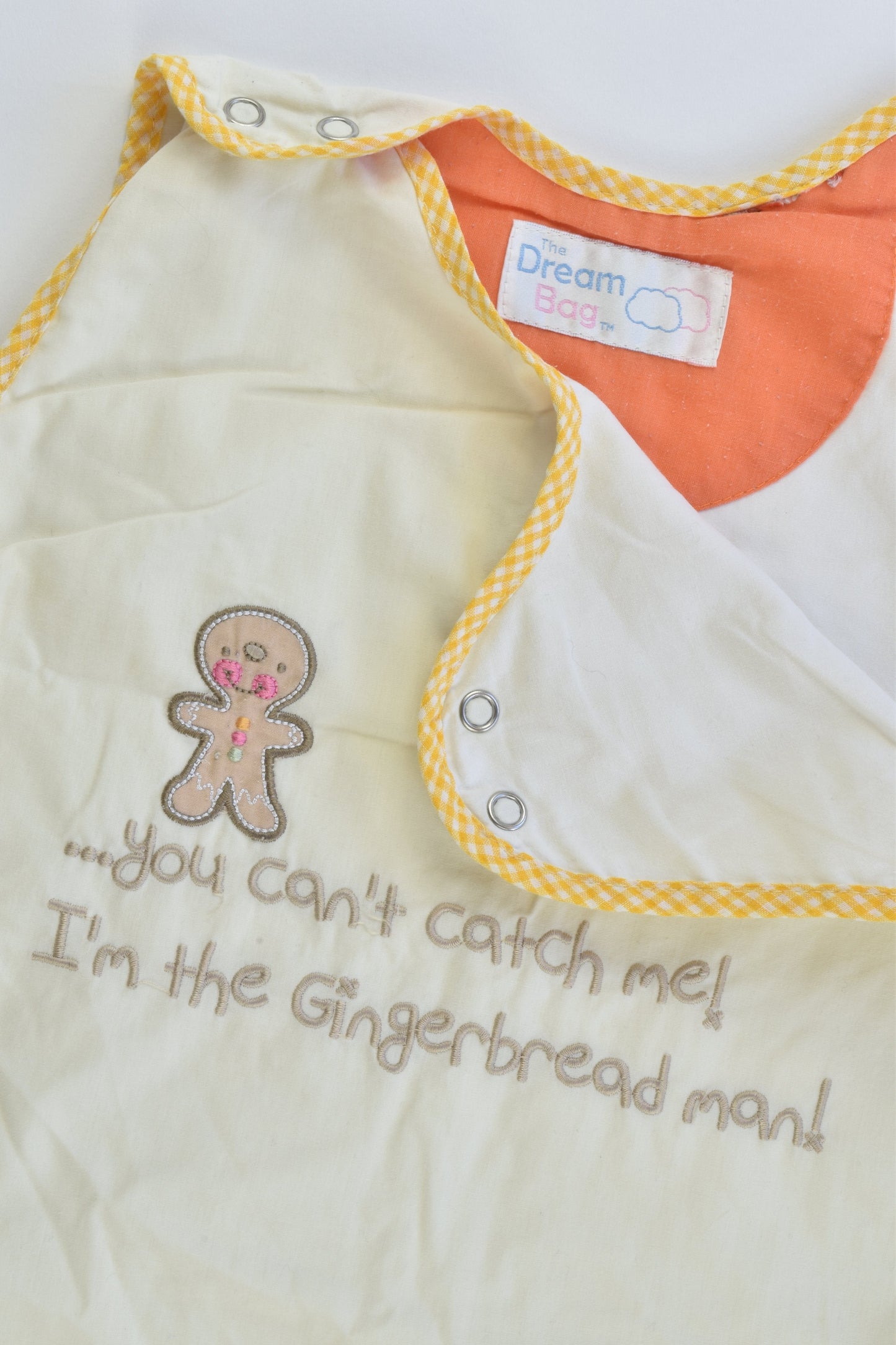The Dream Bag Size 0-6 months Gingerbread Man Approx 0.5 Tog Sleeping Bag