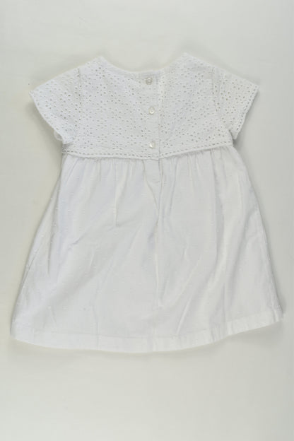 The Little White Company London Size 0 (9-12 months) Lined Lace Dress