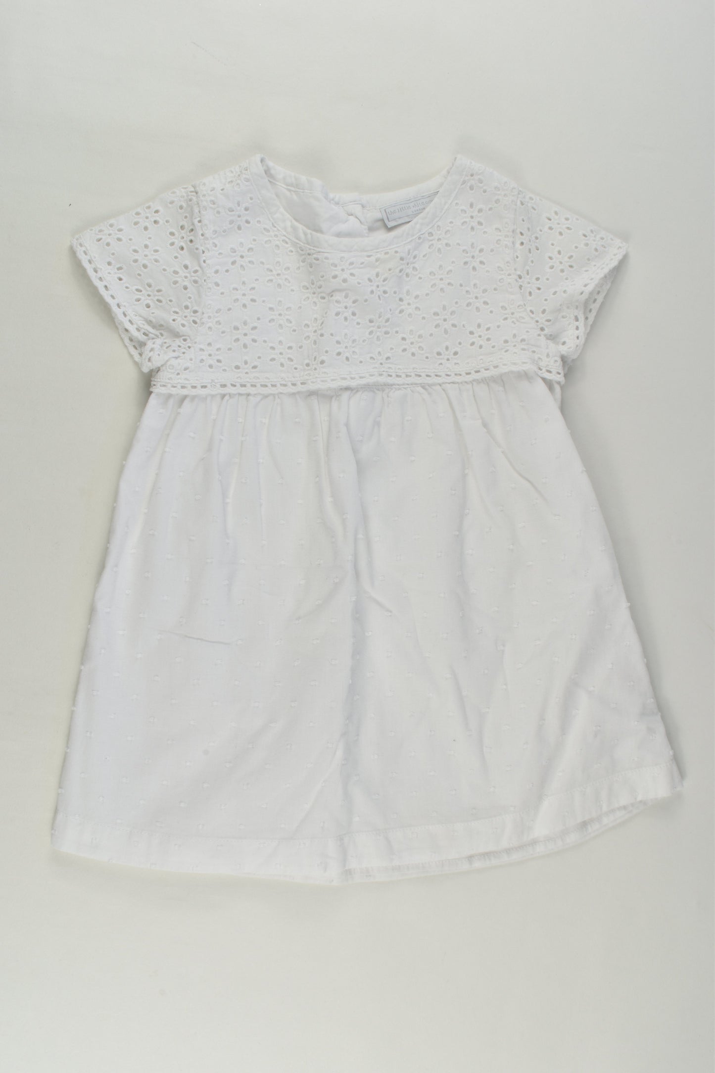 The Little White Company London Size 0 (9-12 months) Lined Lace Dress