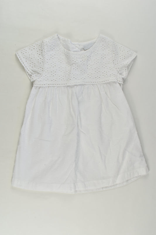 The Little White Company London Size 0 (9-12 months) Lined Lace Dress