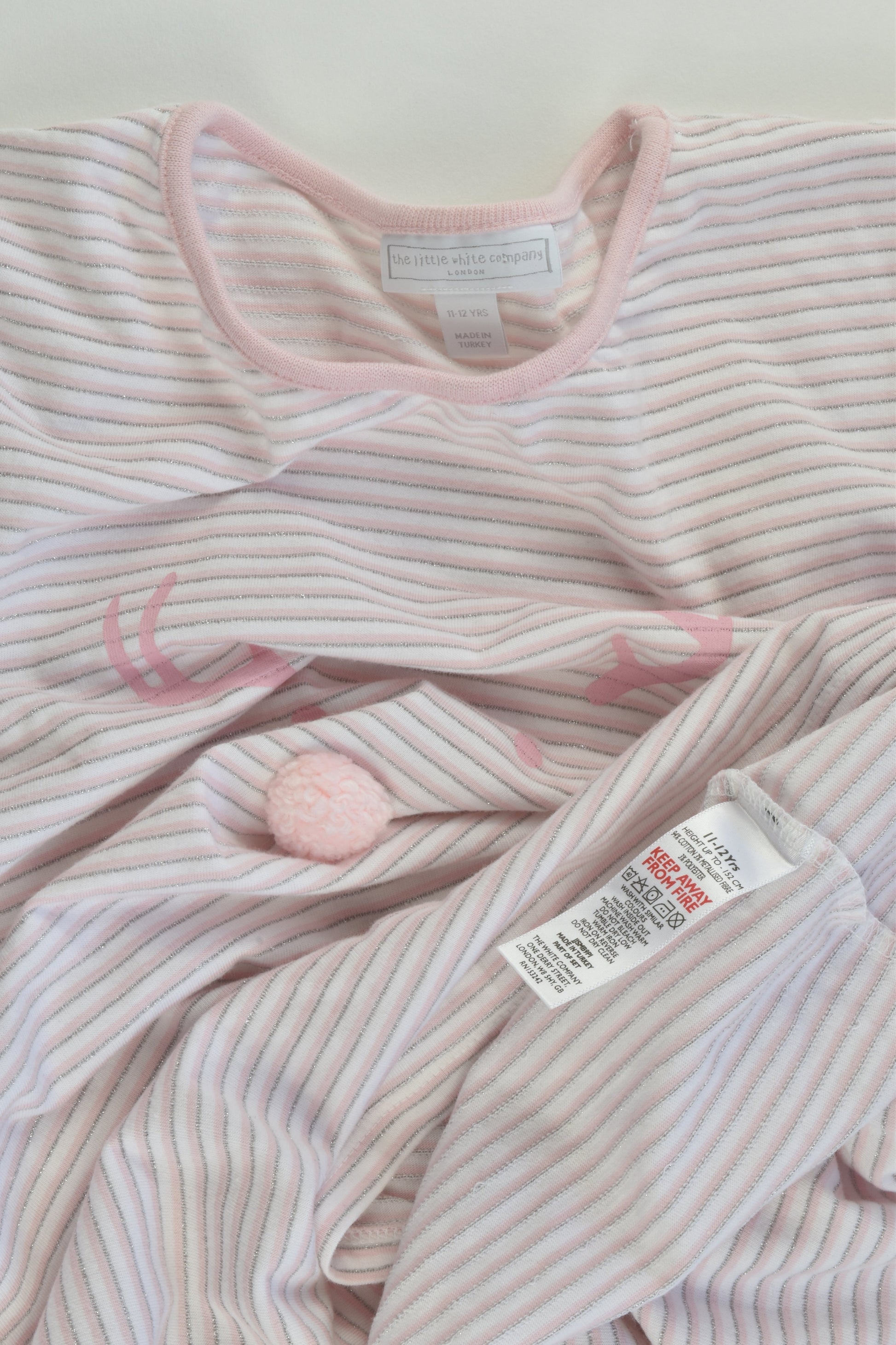The Little White Company (London) Size 11-12 Reindeer Pj Set