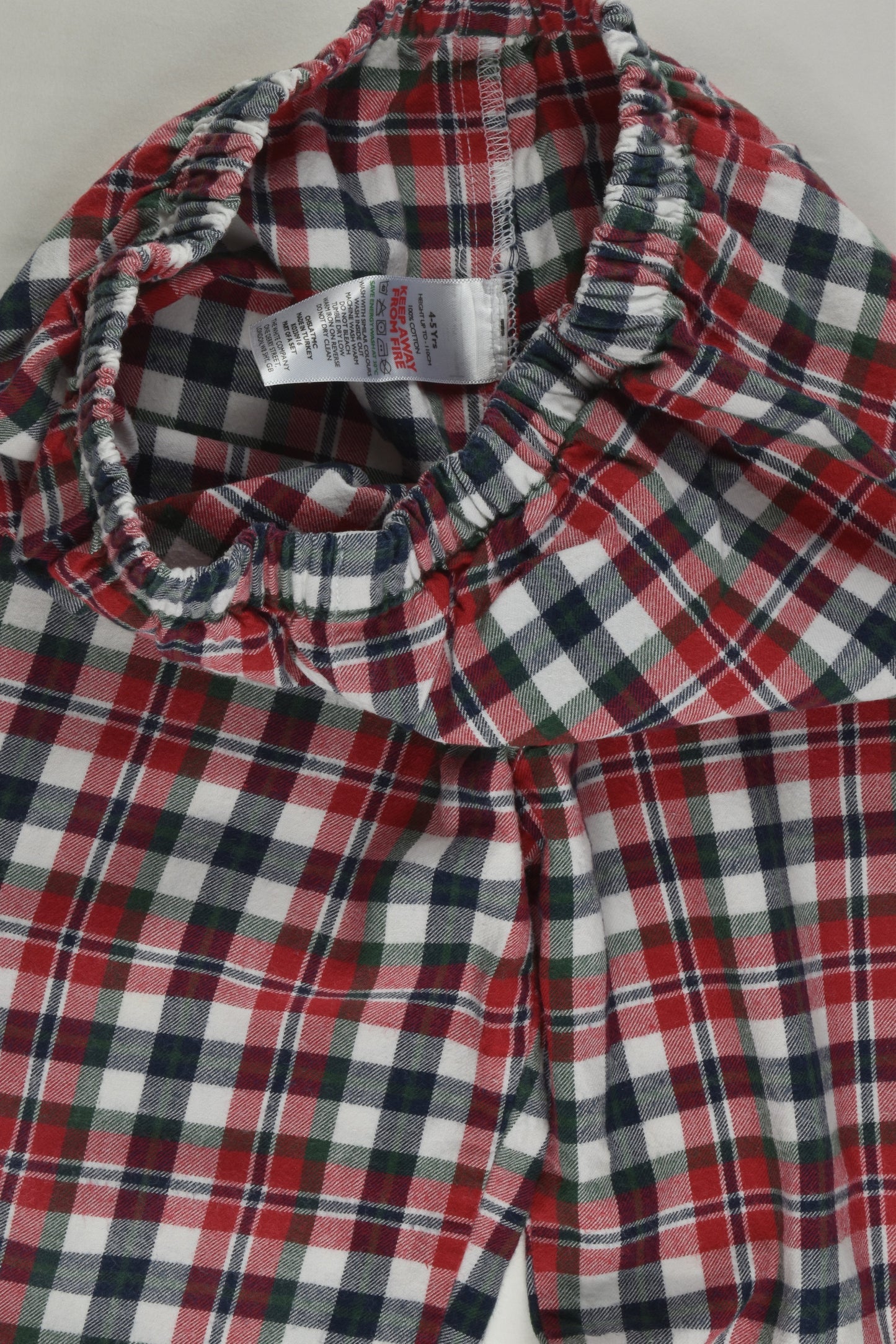 The Little White Company London Size 4-5 Checked Pyjamas