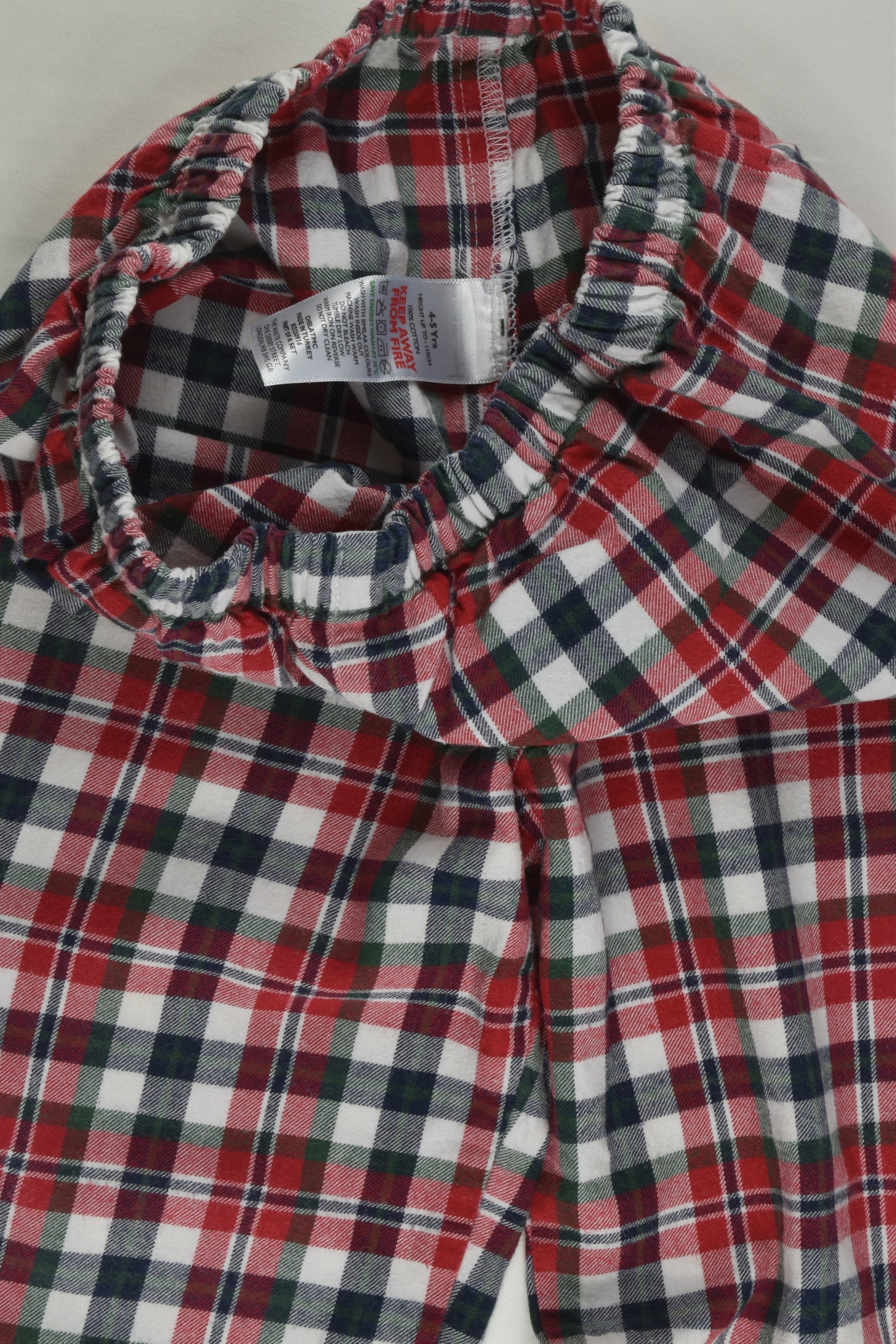 The Little White Company London Size 4-5 Checked Pyjamas
