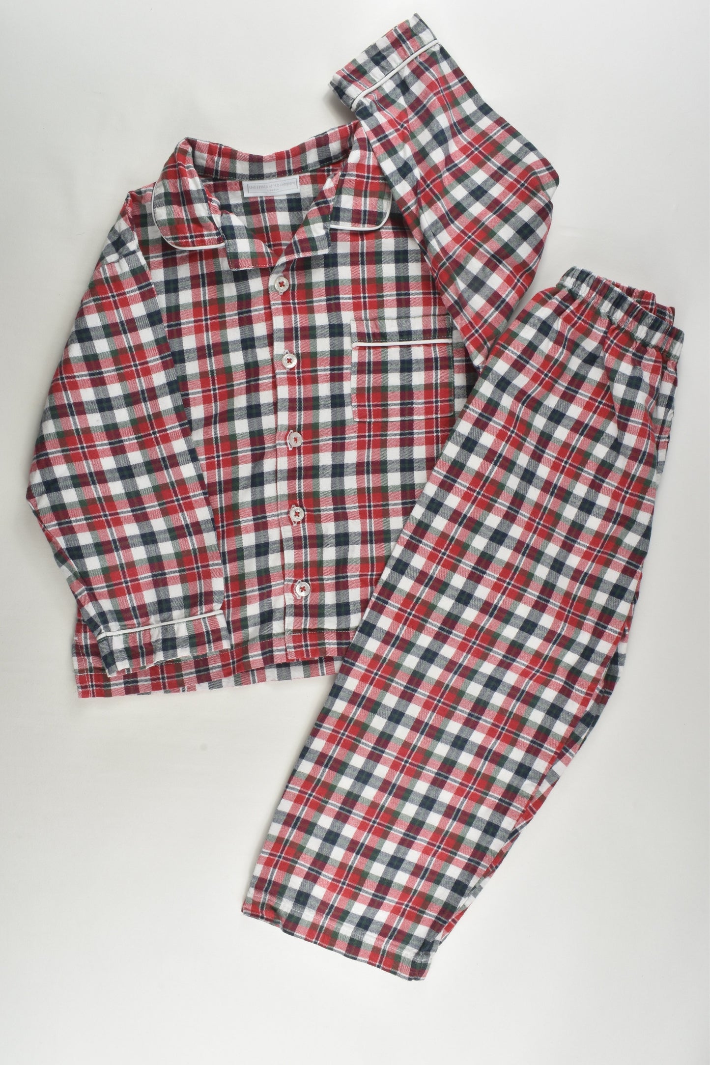 The Little White Company London Size 4-5 Checked Pyjamas