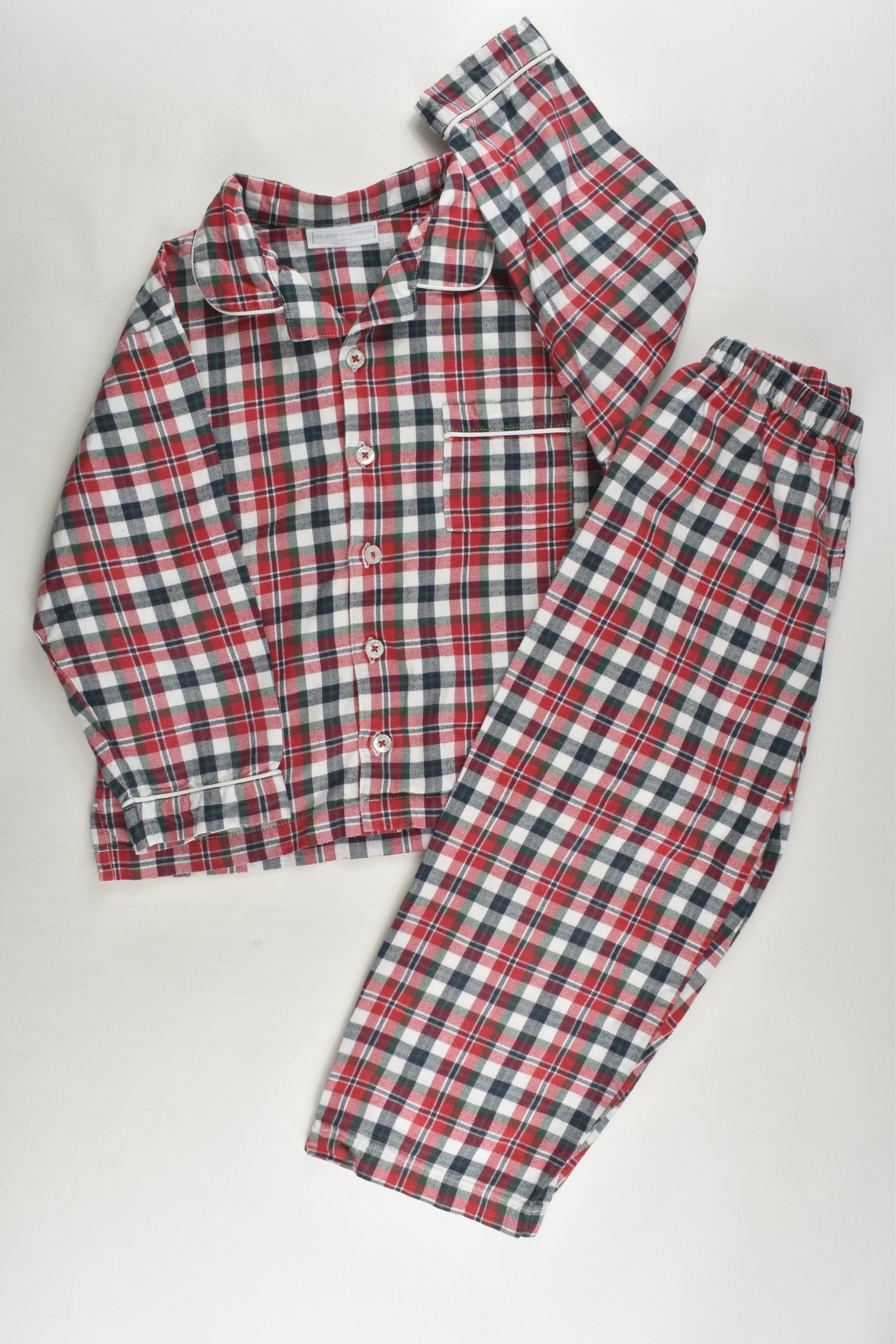 The Little White Company London Size 4-5 Checked Pyjamas