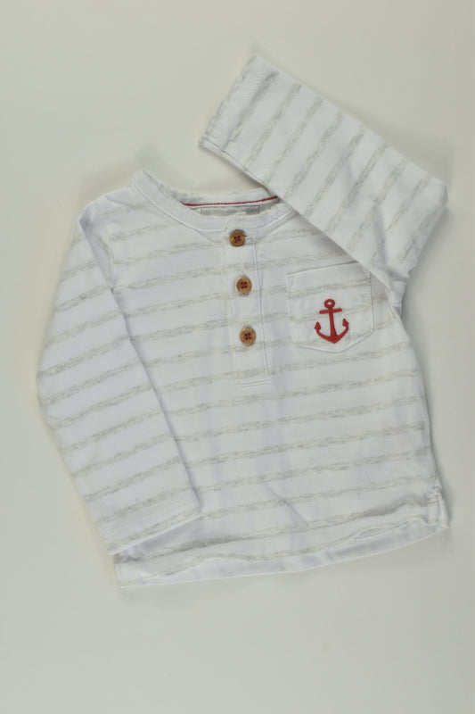 The Little White Company Size 00 Nautical Top