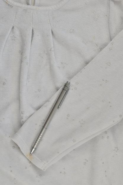 The Little White Company Size 5-6 Velour Sweater