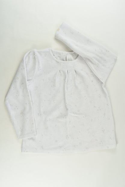 The Little White Company Size 5-6 Velour Sweater