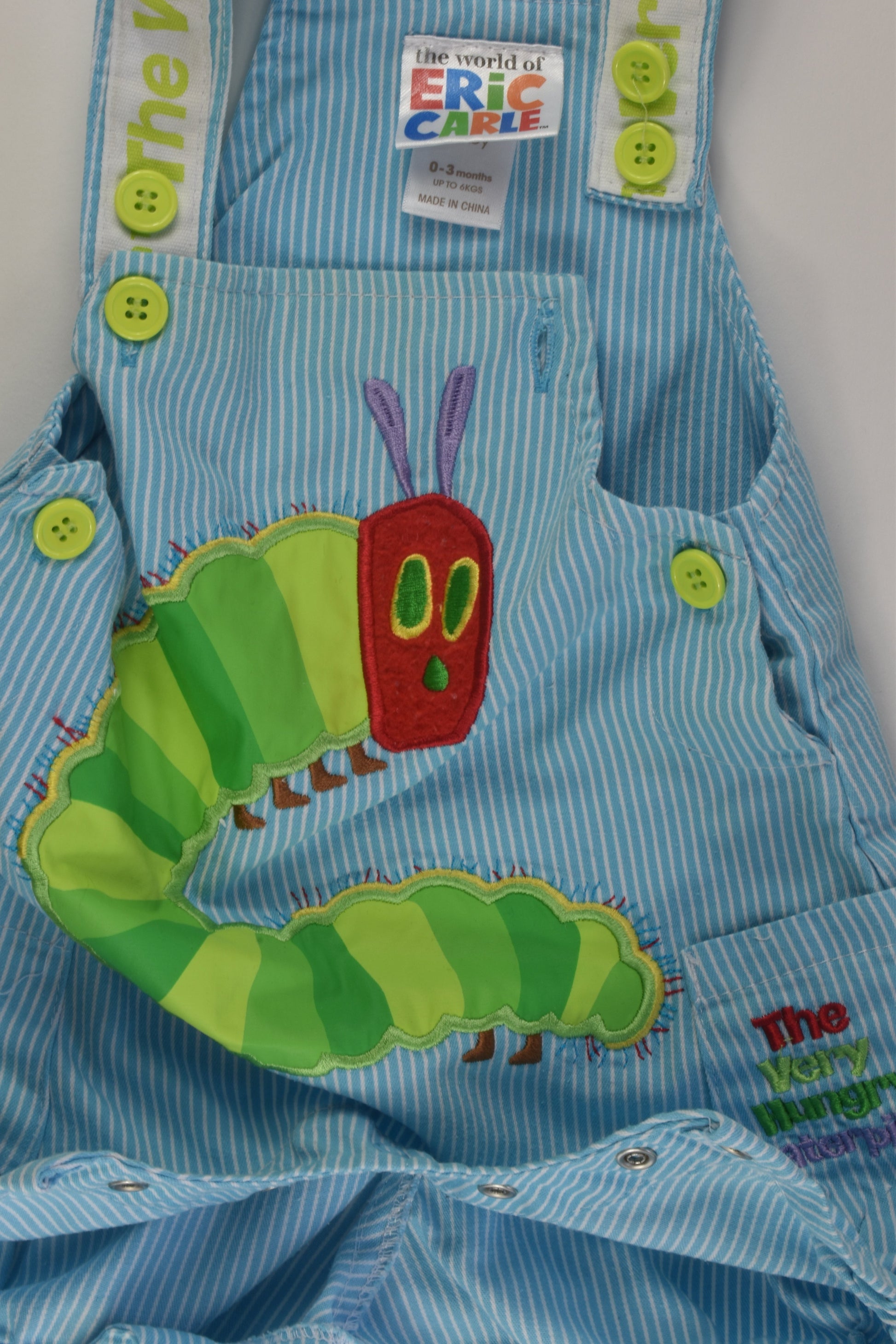 The Very Hungry Caterpillar Size 000 Short Overalls