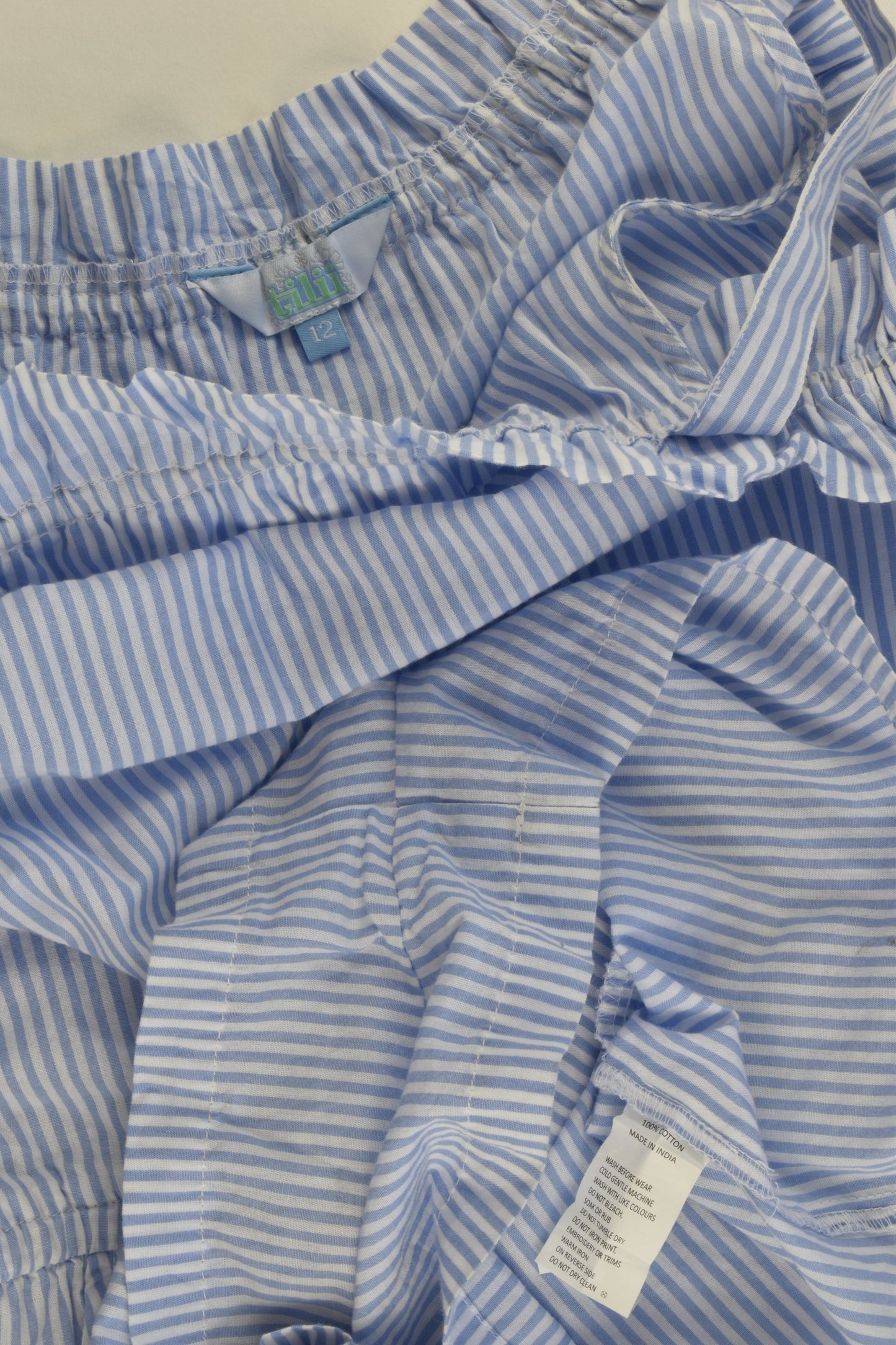Tilii Size 12 Striped Short Playsuit