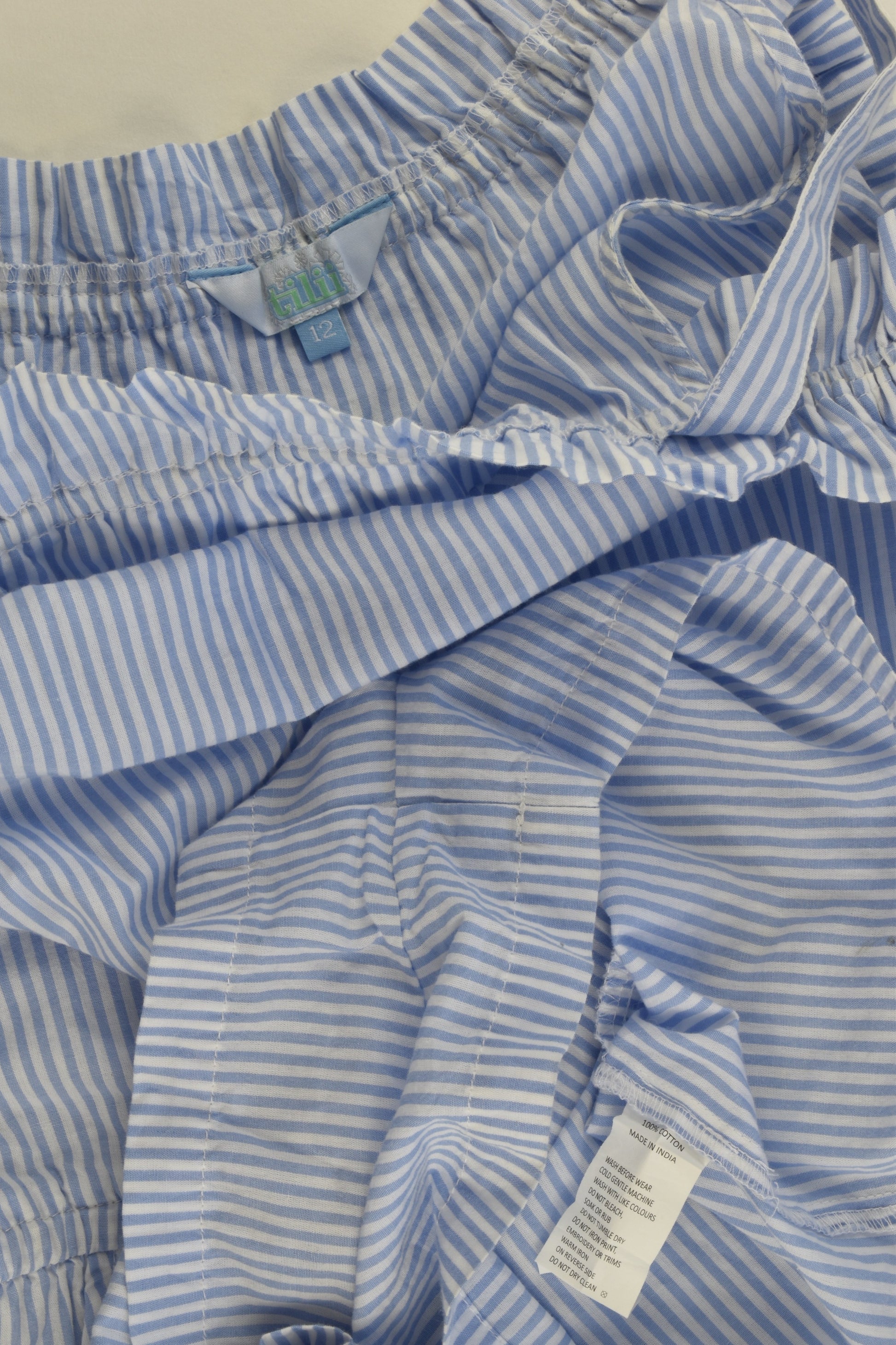 Tilii Size 12 Striped Short Playsuit