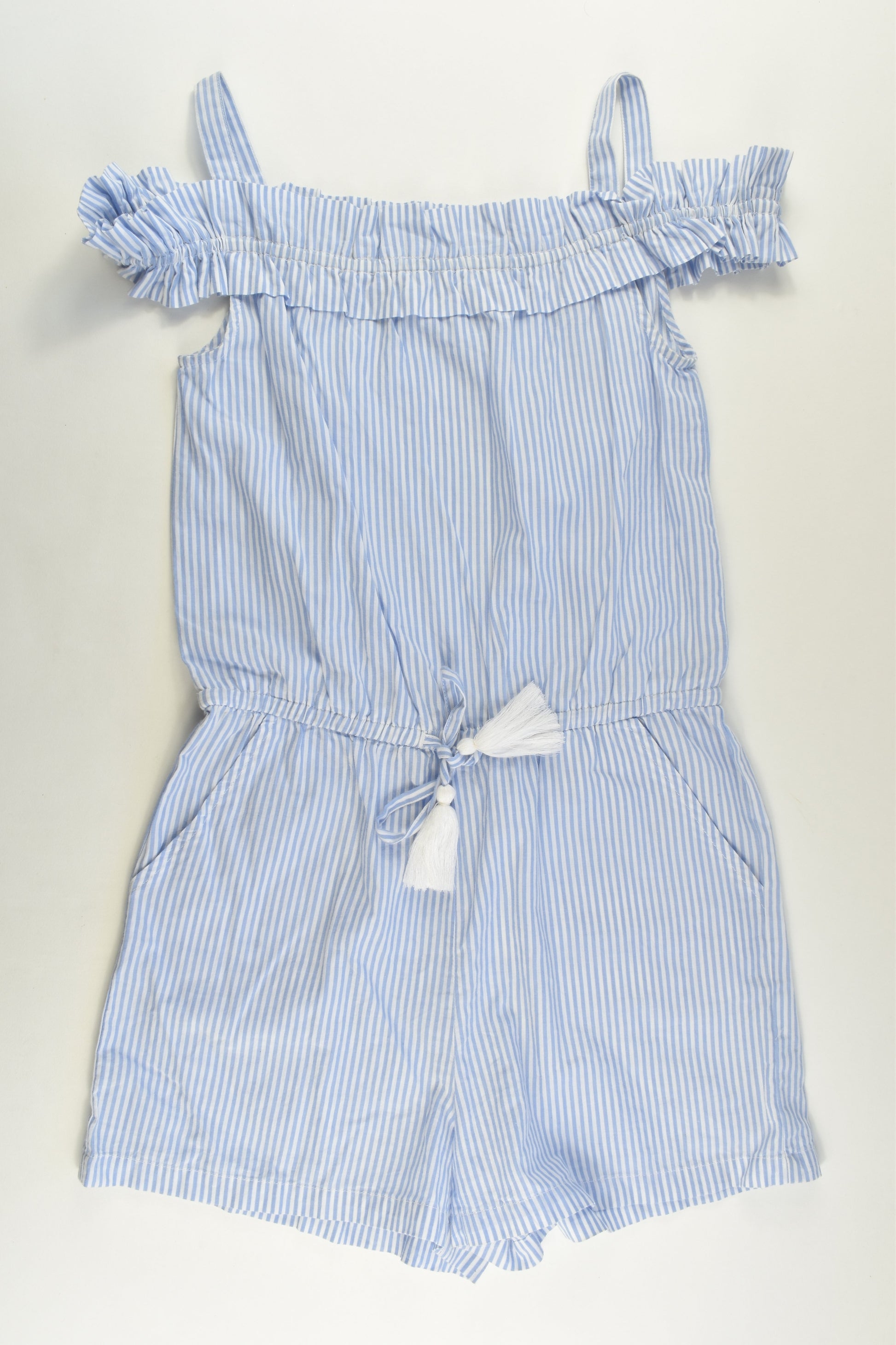 Tilii Size 12 Striped Short Playsuit