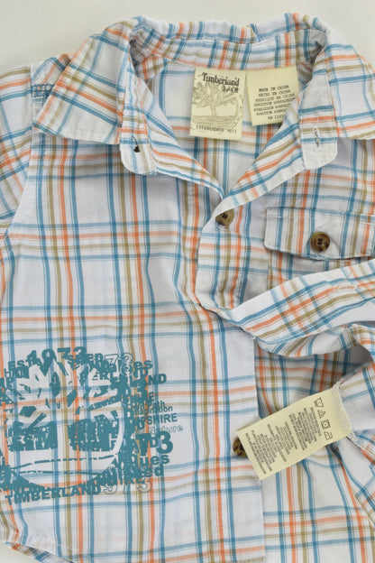 Timberland Size 00 (3/6 months) Checked Shirt