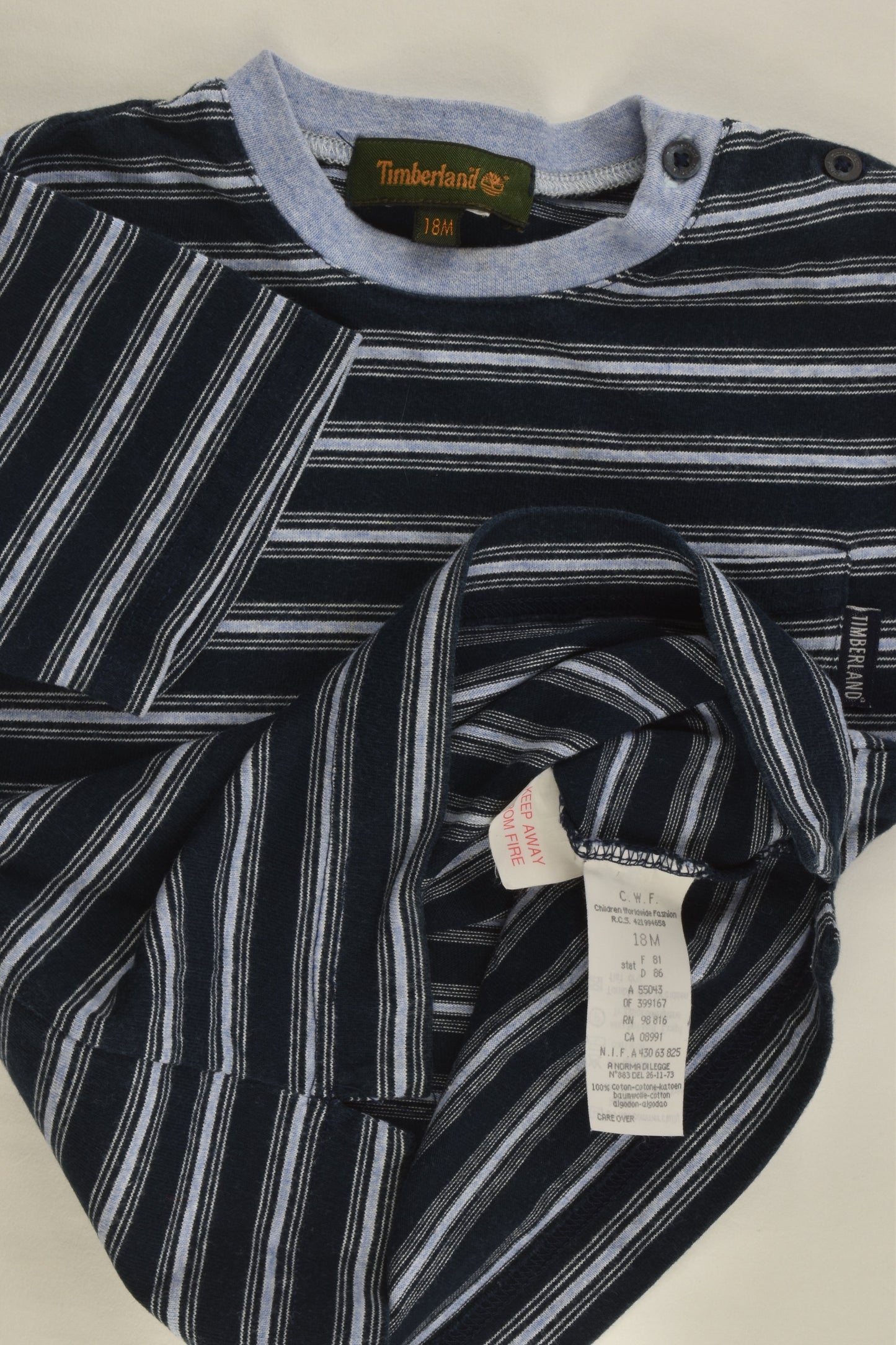 Timberland Size 1 (18 months) Striped T-shirt