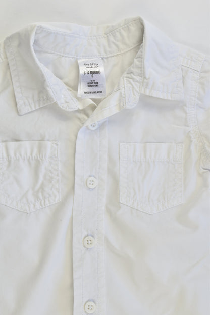 Tiny Little Wonders Size 0 (6-12 months) White Collared Shirt