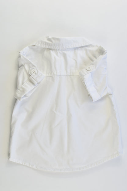 Tiny Little Wonders Size 0 (6-12 months) White Collared Shirt