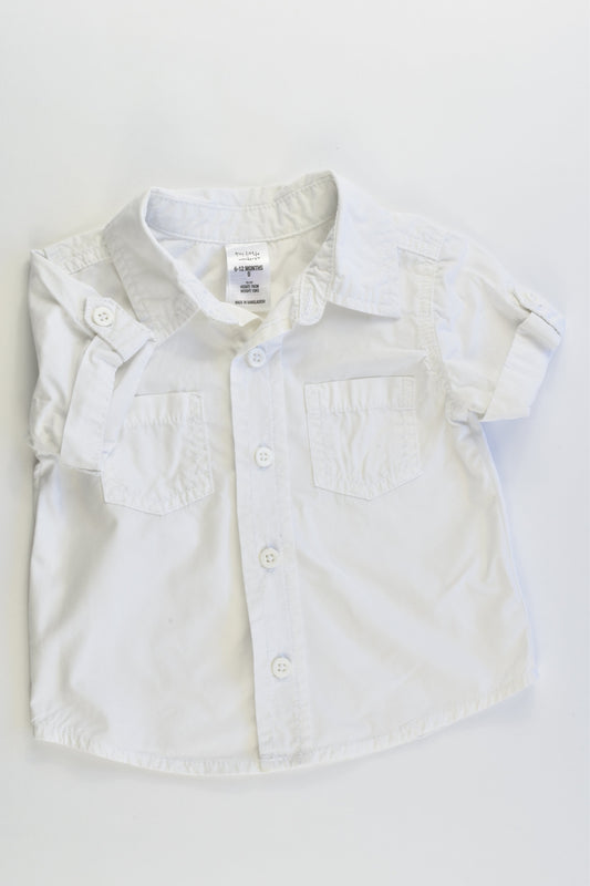 Tiny Little Wonders Size 0 (6-12 months) White Collared Shirt