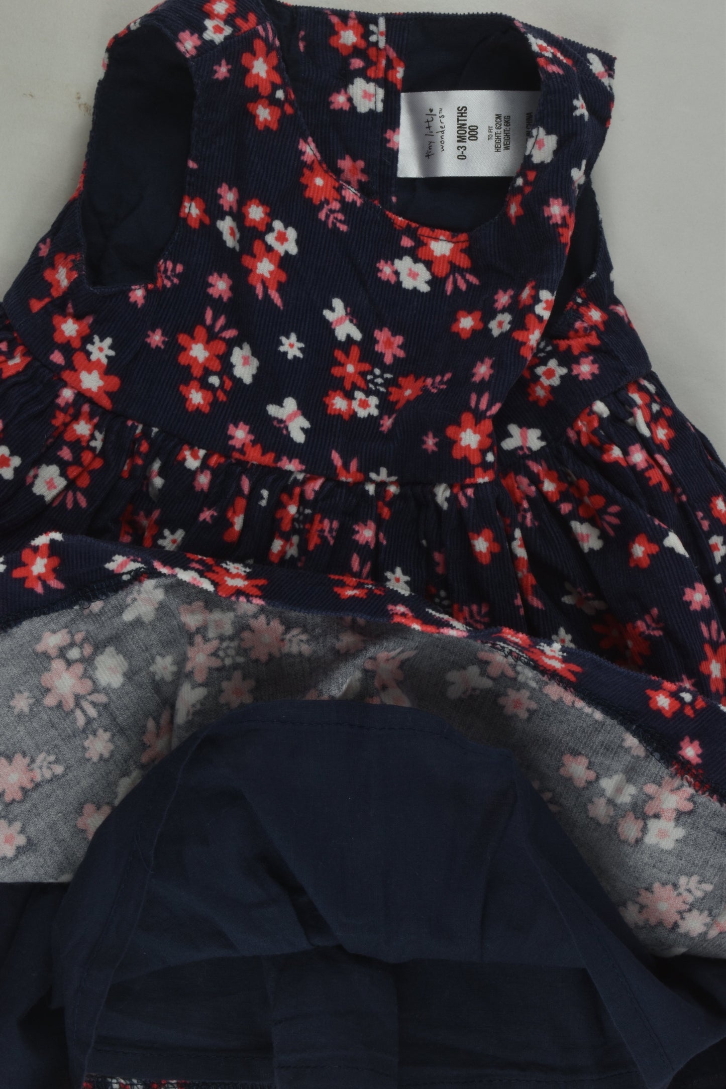 Tiny Little Wonders Size 000 Floral Cord Outfit