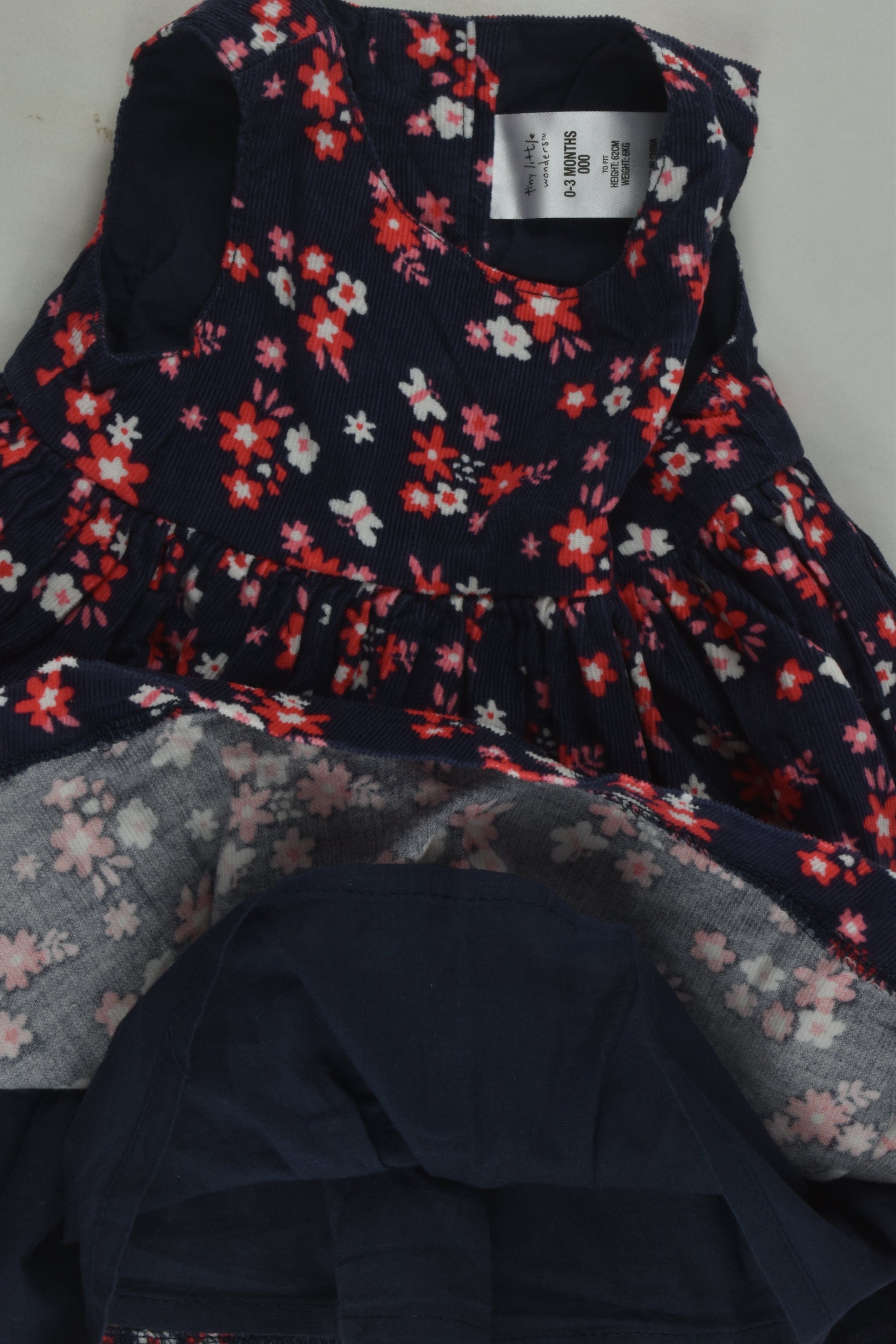 Tiny Little Wonders Size 000 Floral Cord Outfit