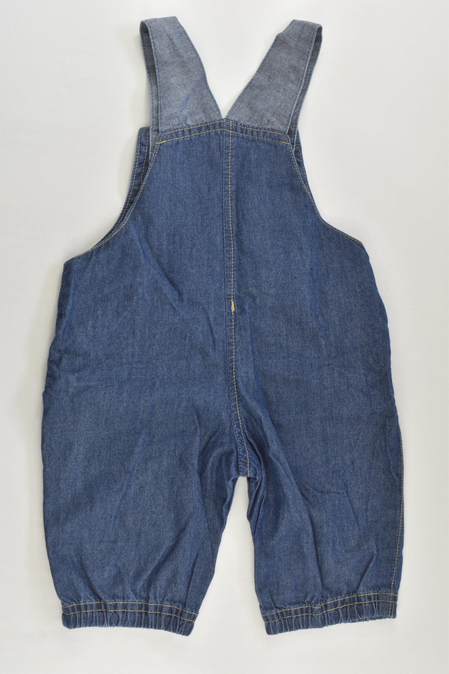 Tiny Little Wonders Size 000 Lightweight Teddy Bear Denim Overalls