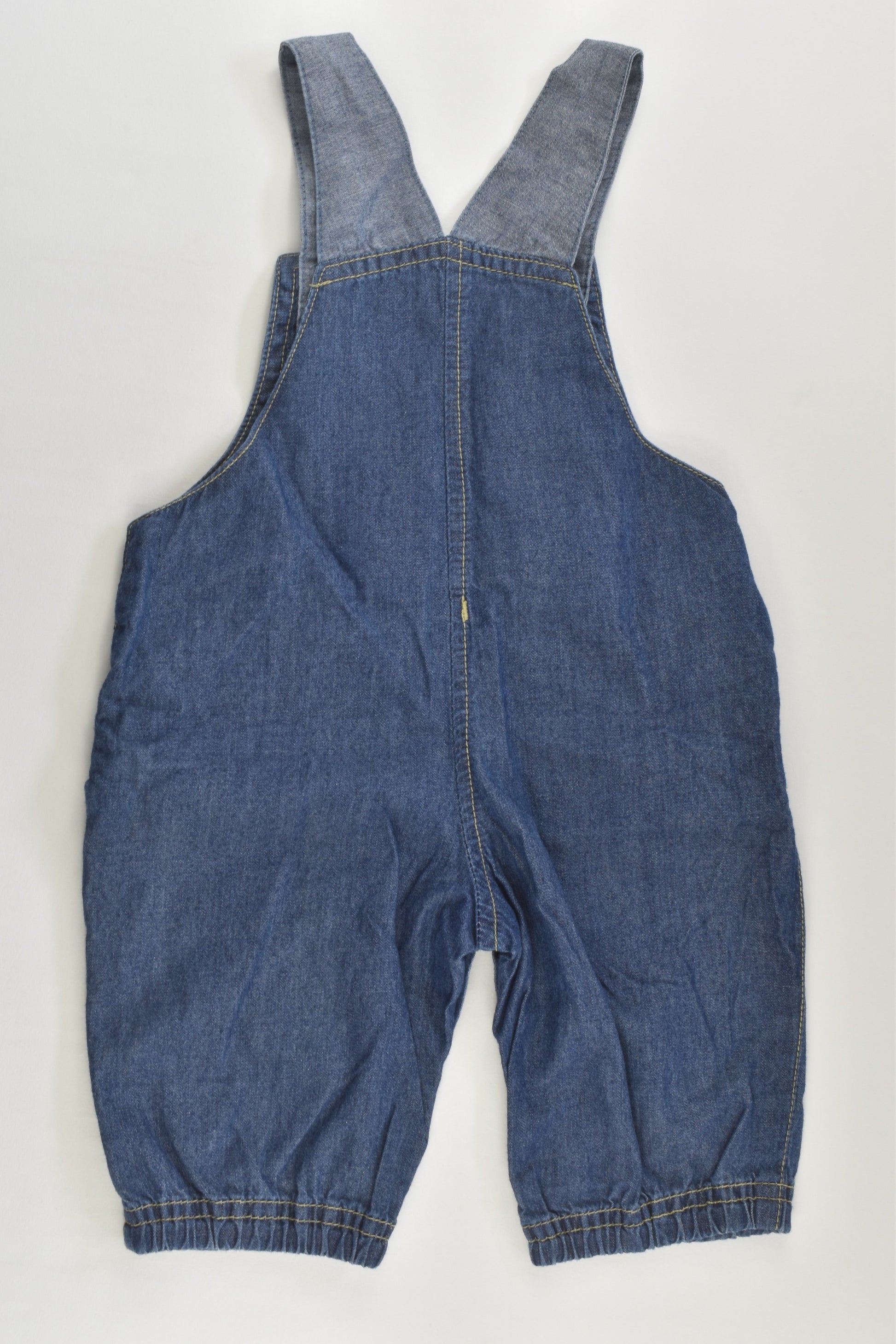Tiny Little Wonders Size 000 Lightweight Teddy Bear Denim Overalls