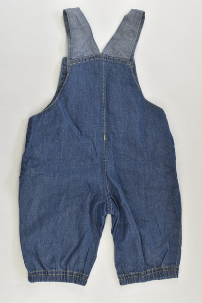 Tiny Little Wonders Size 000 Lightweight Teddy Bear Denim Overalls