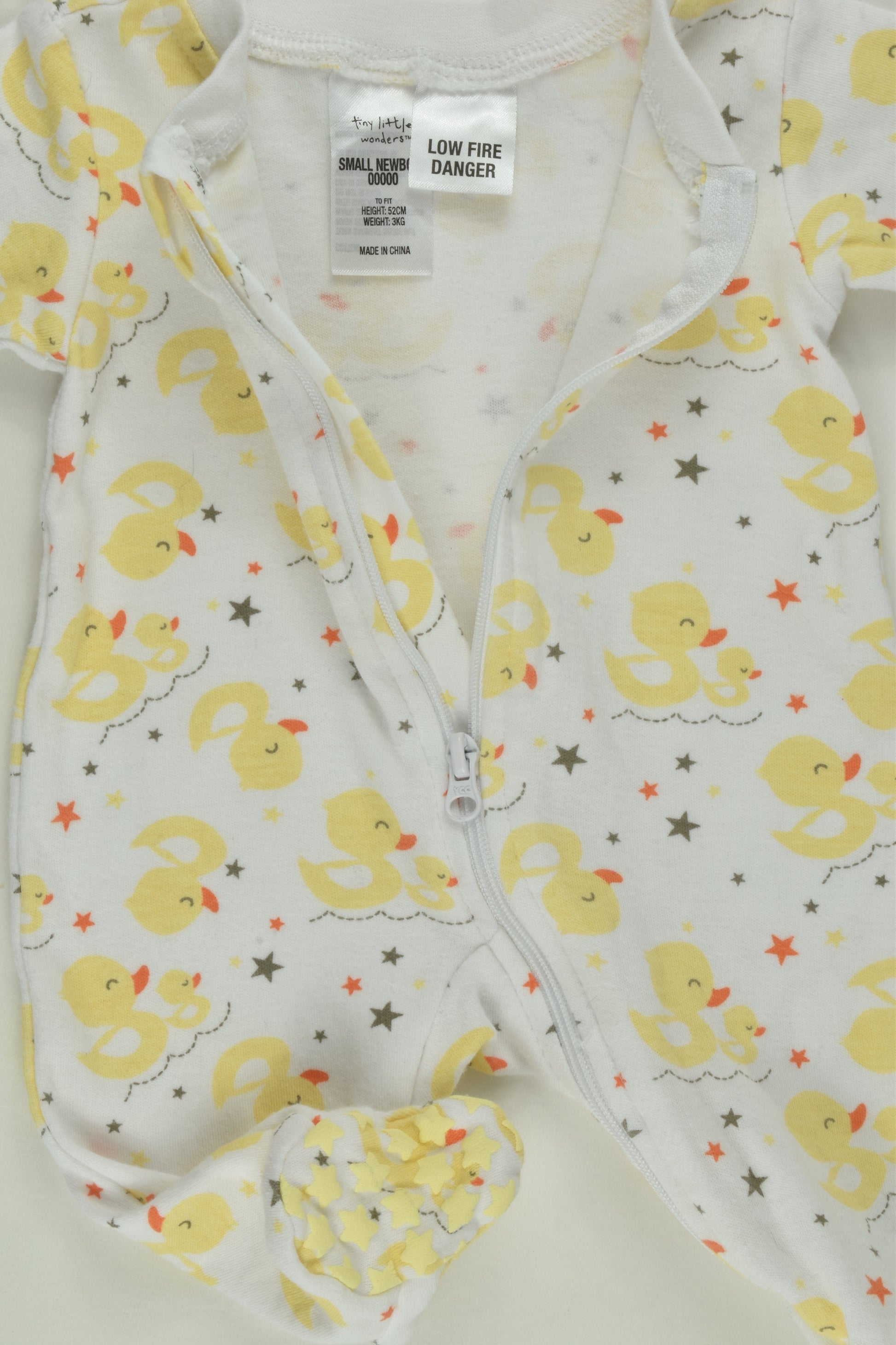 Tiny Little Wonders Size 0000 Ducks Footed Romper