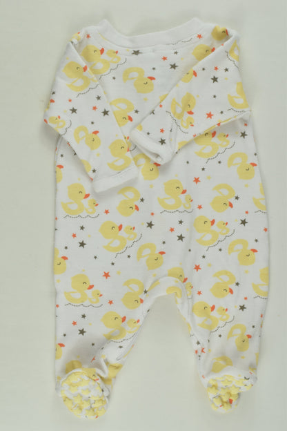 Tiny Little Wonders Size 0000 Ducks Footed Romper