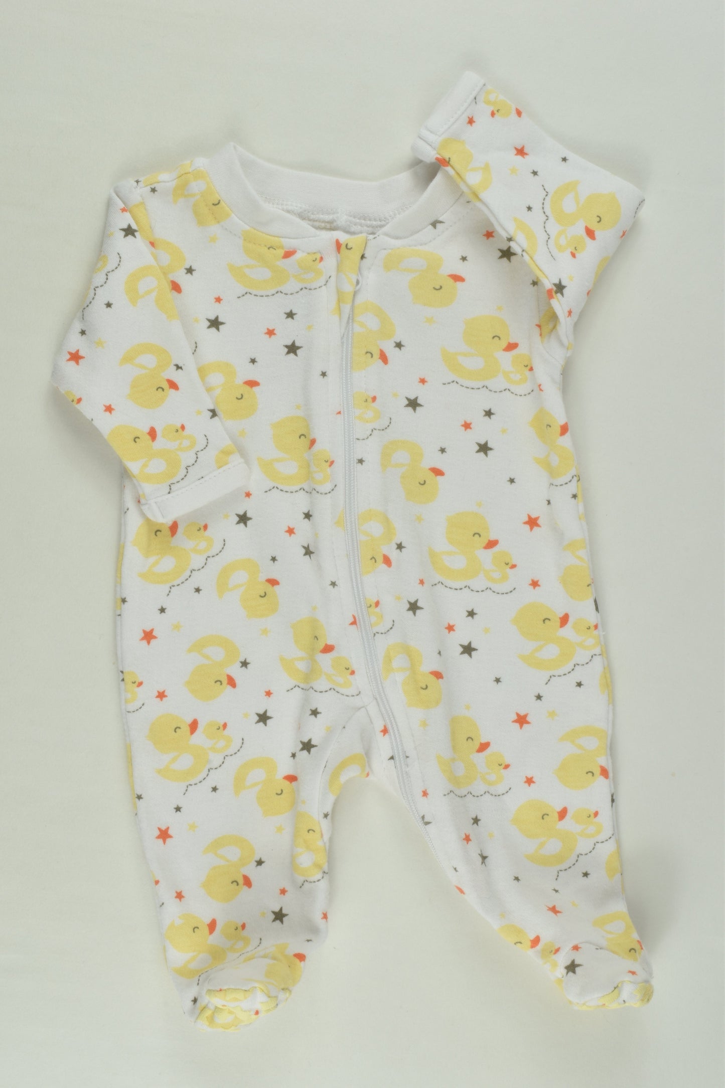 Tiny Little Wonders Size 0000 Ducks Footed Romper