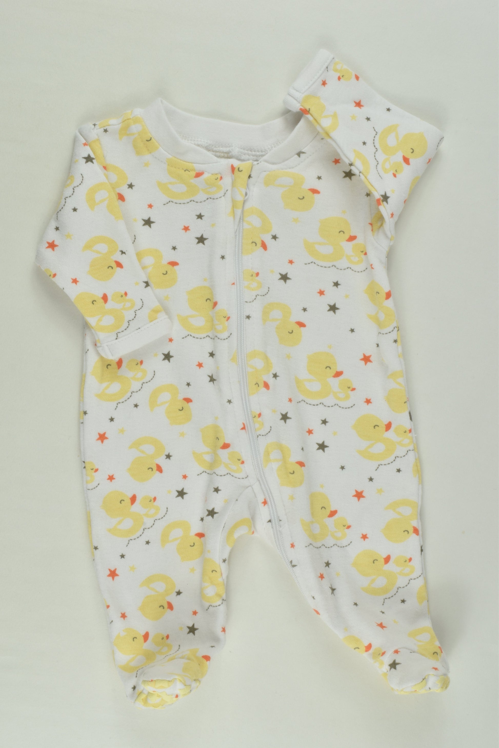 Tiny Little Wonders Size 0000 Ducks Footed Romper