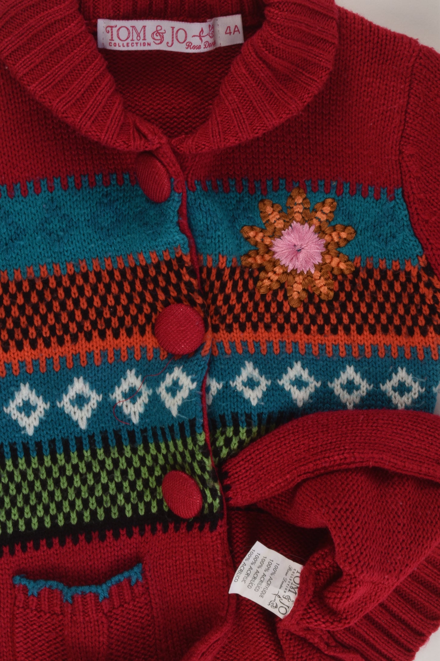 Tom & Jo Collection Size 4 Knit Cardigan