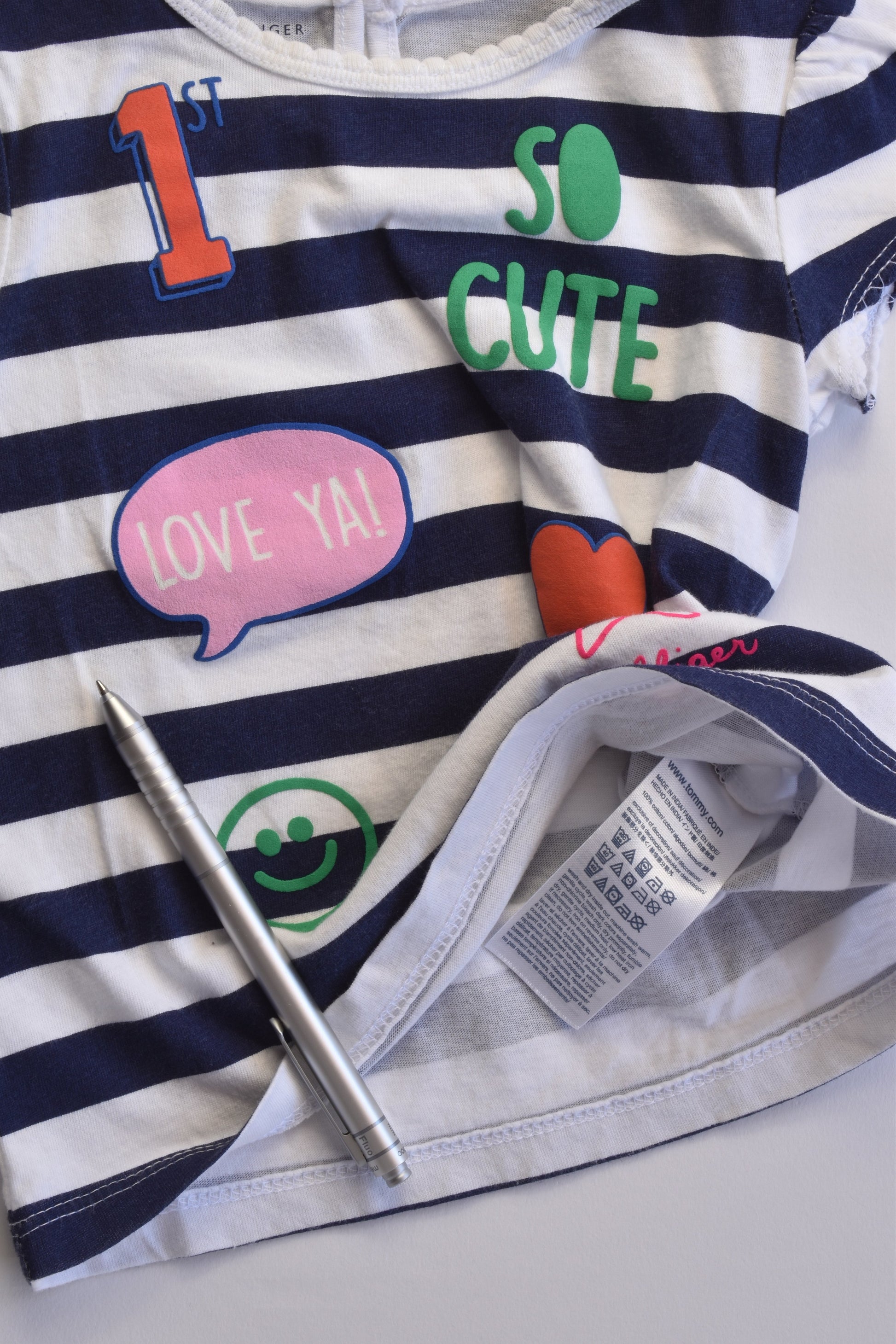 Tommy Hilfiger Size 1 (18 months) Striped T-shirt