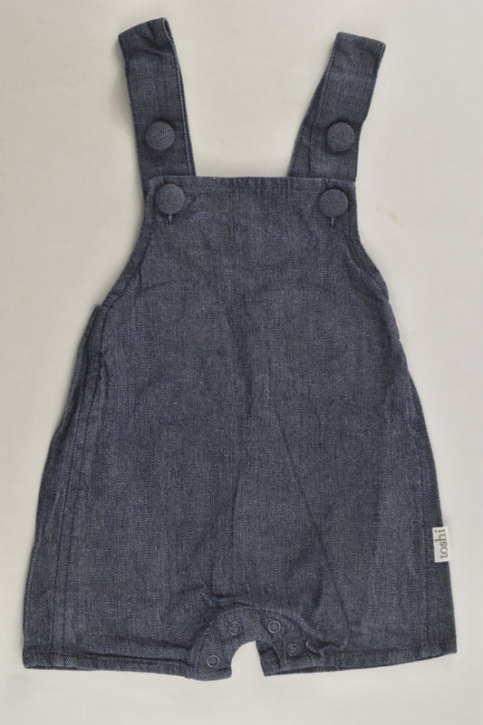 Toshi Size 00 Short Denim Overalls