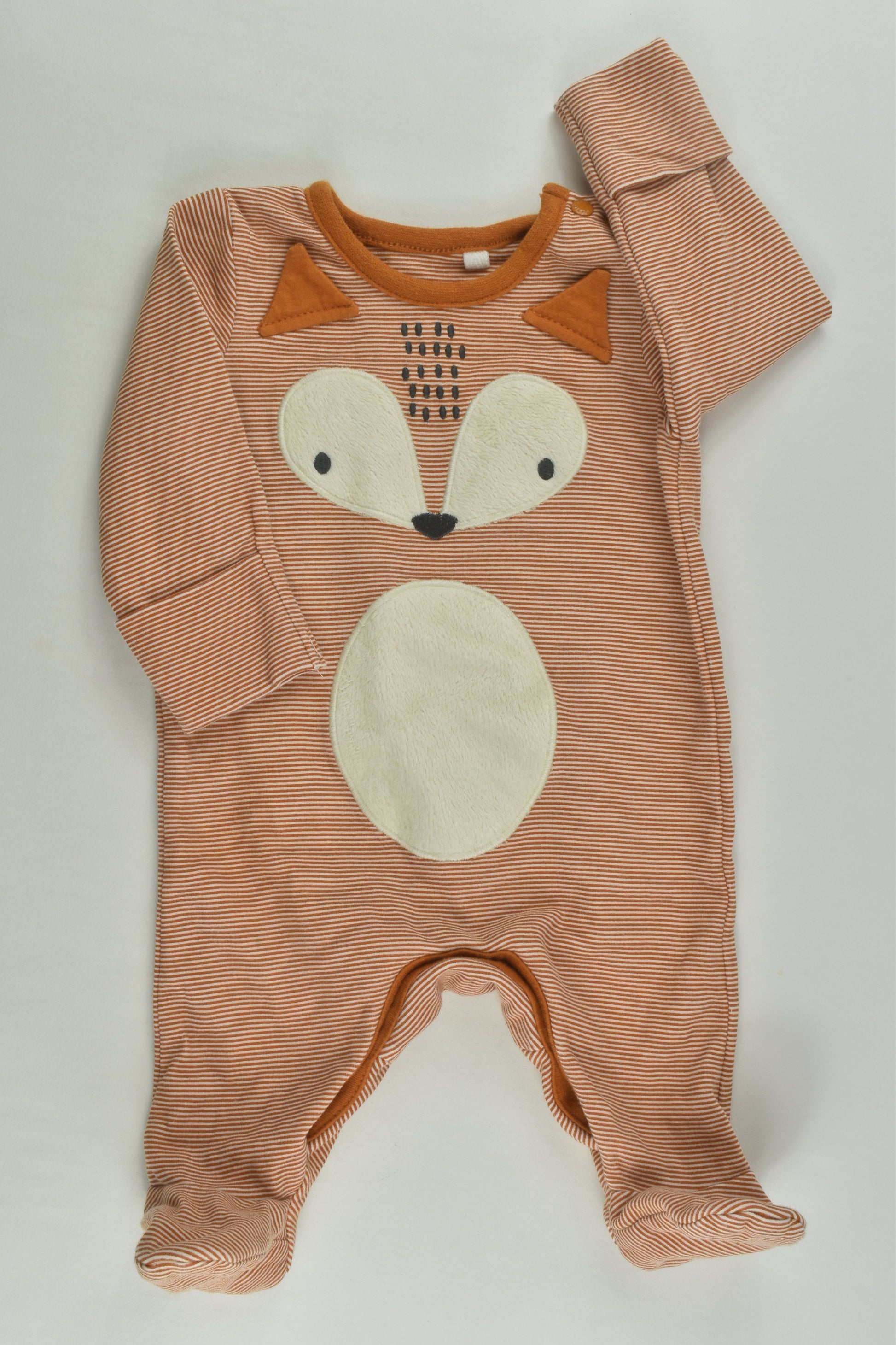 Tu Size 0000 (Up to 1 months) Footed Fox Romper