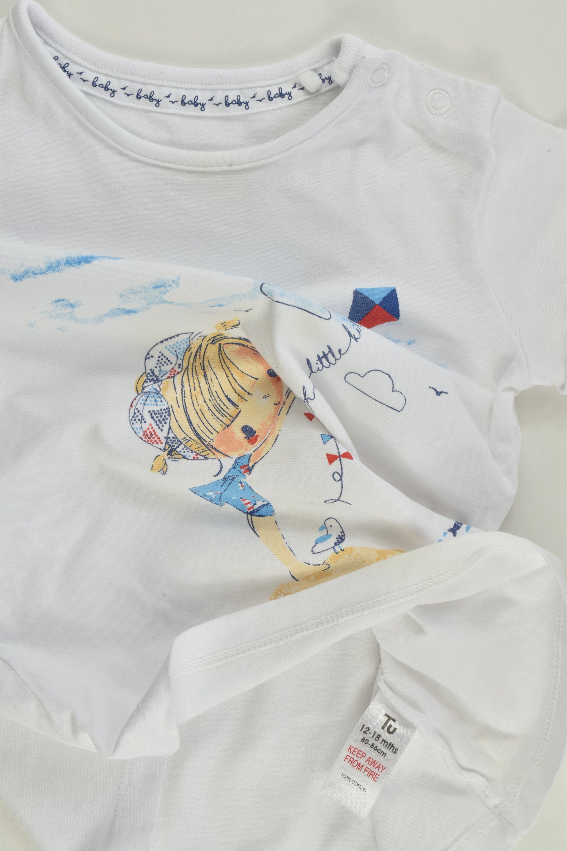 Tu Size 1 (12-18 months) 'Fly High My Little Kite' T-shirt