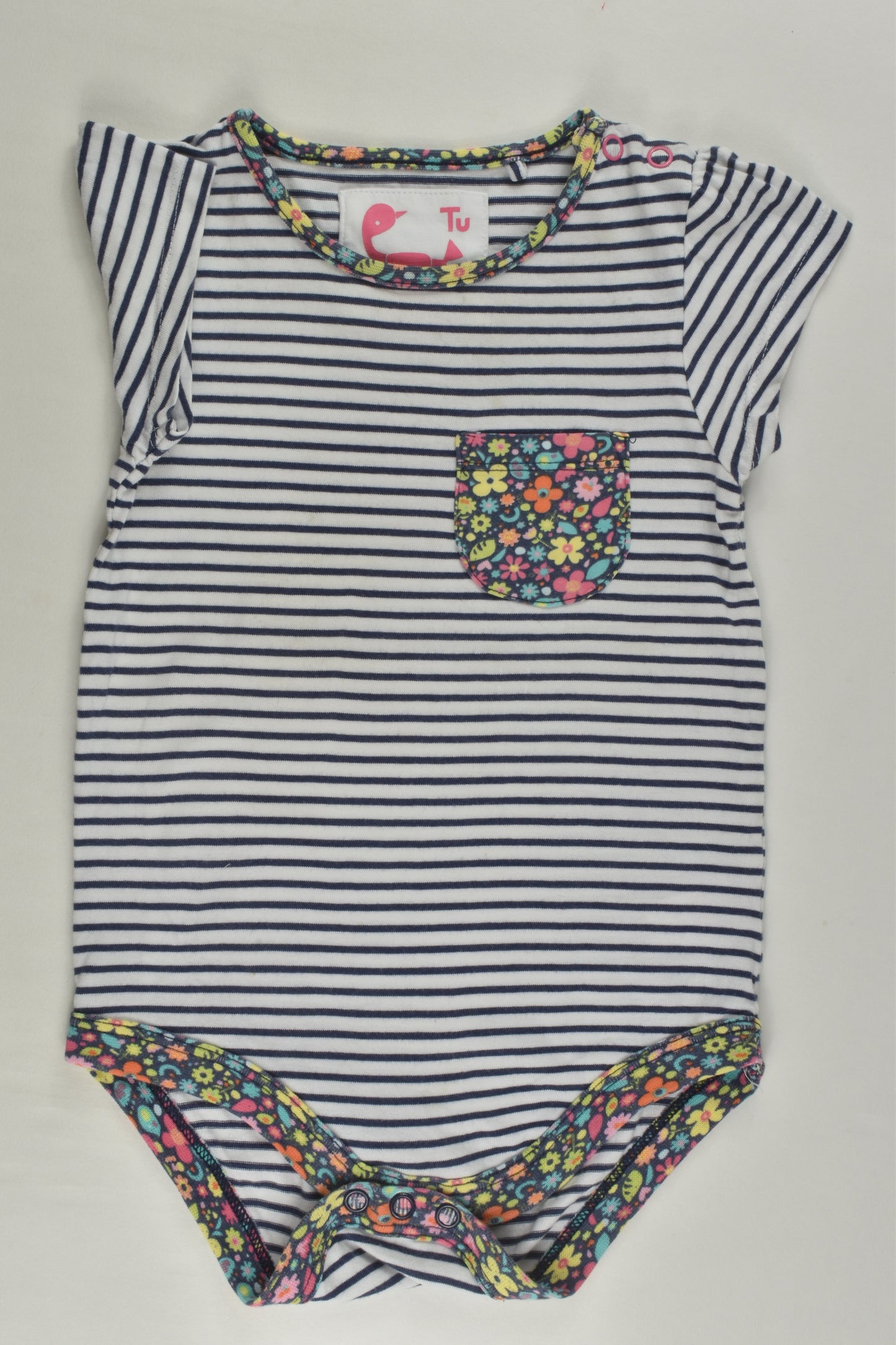 Tu Size 1 Stripes and Liberty Print Bodysuit
