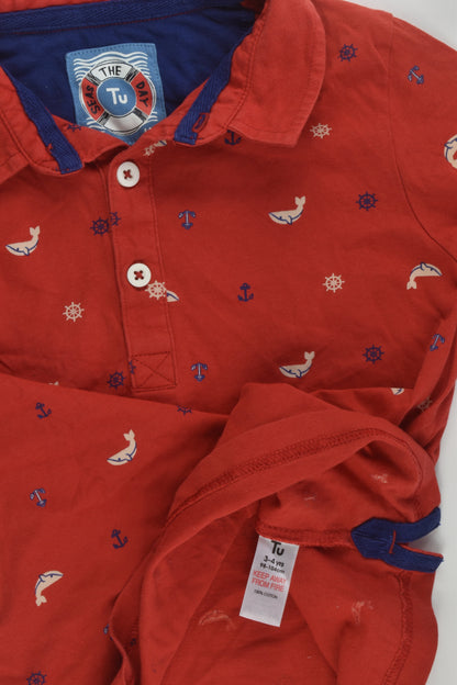 Tu Size 2-3 Nautical Collared T-shirt