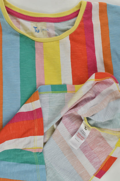 Tu Size 4-5 Rainbow Stripes T-shirt