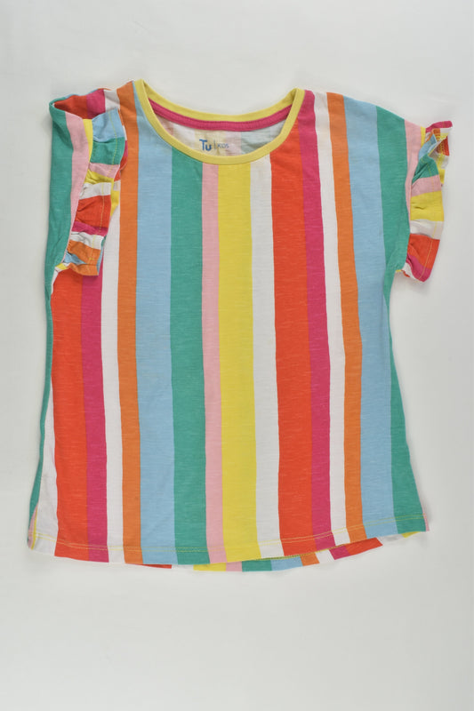 Tu Size 4-5 Rainbow Stripes T-shirt
